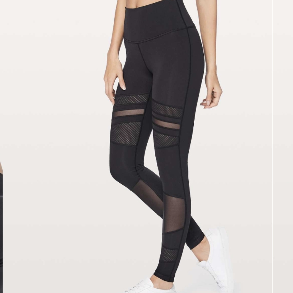 Lululemon Wunder Under Hi-Rise Tight Mix & Mesh 28" Black